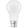 Image de OSRAM LED Base Classic A, en forme de bulbe avec culot B22d, non dimmable, remplace 60 watts, mat, blanc chaud - 2700 Kelvin, pack de 3