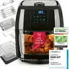 Image de GOURMETmaxx Friteuse à air chaud numérique XXL 9 litres Friture sans graisse, tournebroche inclus Friteuse, four Gril rotatif illet de friture