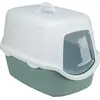 Image de Litière pour chat Vico, avec couvercle 40 × 40 × 56 cm sauge/blanc