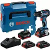 Image de Bosch GSR 18V-90 C Professional Perceuse-visseuse sans fil 64 Nm 18V Brushless + 2x Batteries ProCORE 4,0 Ah + Chargeur + Coffret L-Boxx