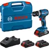 Image de Perceuse-visseuse à percussion sans fil GSB 18V-45 Bosch + 3x batterie 18V 4.0Ah + GAL 18V-40 L-Case