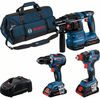 Image de BOSCH Professional 0615A5003B BOSCH Professional Profi Set 18V Akku-Bohrhammer-Set 18,0 V, mit 3 Akkus