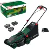 Image de Bosch   Tondeuse À Batterie 38 Cm Avec 2 Batteries 4,0 Ah   Moteur Sans Charbon   Réglage Hauteur 30-75 Mm   Bac 40 L   6008b9m00