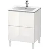 Image de Duravit - Meuble Sous-lavabo L-cube Vertical, 2 Tiroirs, Largeur :