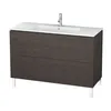 Image de Duravit - Meuble Sous-lavabo L-cube Vertical, 2 Tiroirs, Largeur :