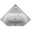 Image de Duravit D-Code baignoire balnéo, 1400x1400mm, 2 pentes de dos, Jet Project, pentagonal, écoulement central, blanc brillant, 760137000JP1000