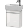 Image de Duravit Ketho bâti-support de lavabo suspendu, 450x550x225 mm, 1 porte, charnières à gauche, pour lave-mains Vero 070350, KT6629R7979