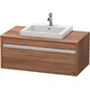 Image de Duravit Ketho Meuble sous-lavabo sur console suspendu, 1000x426x550 mm, 1 tiroir, pour lavabo à encastrer au centre, KT679507979