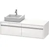 Image de Duravit Ketho Meuble sous-lavabo sur console suspendu, 1400x426x550 mm, 2 tiroirs, pour vasque à poser, position à gauche, KT6697L2222