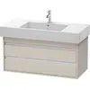 Image de Duravit Ketho bâti-support lavabo suspendu, 1000x480x455 mm, 2 tiroirs, pour lavabos Vero 032910, KT664109191