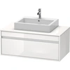 Image de Duravit Ketho Meuble sous-lavabo sur console suspendu, 1000x426x550 mm, 1 tiroir, pour lavabos à poser au centre, KT669509191