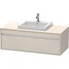 Image de Duravit Ketho Meuble sous-lavabo sur console suspendu, 1200x426x550 mm, 1 tiroir, pour lavabo à encastrer au centre, KT679609191