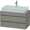Image de Duravit DuraStyle meuble sous-lavabo pour console compacte, 2 tiroirs, 900mm, DS530804343