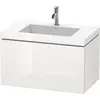 Image de Duravit L-Cube c-bonded Ensemble suspendu, 1 tiroir, sans trop-plein, 1 trou pour robinet, 800x500x480mm, LC6917O8585