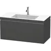 Image de Duravit L-Cube c-bonded Ensemble suspendu, 1 tiroir, sans trop-plein, 1 trou pour robinet, 1000x500x480mm, LC6918O4949