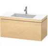 Image de Duravit L-Cube c-bonded Ensemble suspendu, 1 tiroir, sans trop-plein, 1 trou pour robinet, 1000x500x480mm, LC6918O7171
