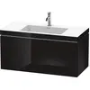 Image de Duravit L-Cube c-bonded Ensemble suspendu, 1 tiroir, sans trop-plein, 1 trou pour robinet, 1000x500x480mm, LC6918O4040