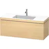 Image de Duravit L-Cube c-bonded Ensemble suspendu, 1 tiroir, sans trop-plein, 1 trou pour robinet, 1200x500x480mm, LC6919O7171