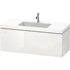 Image de Duravit L-Cube c-bonded Ensemble suspendu, 1 tiroir, sans trop-plein, 1 trou pour robinet, 1200x500x480mm, LC6919O8585