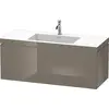 Image de Duravit L-Cube c-bonded Ensemble suspendu, 1 tiroir, sans trop-plein, 1 trou pour robinet, 1200x500x480mm, LC6919O8989