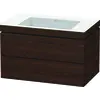 Image de Duravit L-Cube c-bonded Ensemble suspendu, 2 tiroirs, sans trop-plein, sans trou pour robinetterie, 800x500x480mm, LC6927N6969