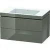 Image de Duravit L-Cube c-bonded Ensemble suspendu, 2 tiroirs, sans trop-plein, sans trou pour robinetterie, 800x500x480mm, LC6927N8989