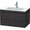 Image de Duravit L-Cube c-bonded Ensemble suspendu, 2 tiroirs, sans trop-plein, 1 trou pour robinet, 800x500x480mm, LC6927O7272