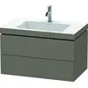 Image de Duravit L-Cube c-bonded Ensemble suspendu, 2 tiroirs, sans trop-plein, 1 trou pour robinet, 800x500x480mm, LC6927O9090
