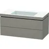 Image de Duravit L-Cube c-bonded Ensemble suspendu, 2 tiroirs, sans trop-plein, sans trou pour robinetterie, 1000x500x480mm, LC6928N4343