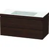 Image de Duravit L-Cube c-bonded Ensemble suspendu, 2 tiroirs, sans trop-plein, sans trou pour robinetterie, 1000x500x480mm, LC6928N6969