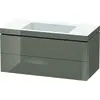 Image de Duravit L-Cube c-bonded Ensemble suspendu, 2 tiroirs, sans trop-plein, sans trou pour robinetterie, 1000x500x480mm, LC6928N8989