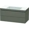 Image de Duravit L-Cube c-bonded Ensemble suspendu, 2 tiroirs, sans trop-plein, sans trou pour robinetterie, 1000x500x480mm, LC6928N9090