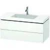 Image de Duravit L-Cube c-bonded Ensemble suspendu, 2 tiroirs, sans trop-plein, 1 trou pour robinet, 1000x500x480mm, LC6928O1818