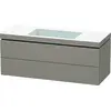 Image de Duravit L-Cube c-bonded Ensemble suspendu, 2 tiroirs, sans trop-plein, sans trou pour robinetterie, 1200x500x480mm, LC6929N4343
