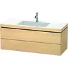 Image de Duravit L-Cube c-bonded Ensemble suspendu, 2 tiroirs, sans trop-plein, 1 trou pour robinet, 1200x500x480mm, LC6929O7171