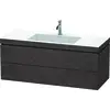 Image de Duravit L-Cube c-bonded Ensemble suspendu, 2 tiroirs, sans trop-plein, 1 trou pour robinet, 1200x500x480mm, LC6929O7272