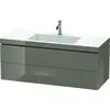 Image de Duravit L-Cube c-bonded Ensemble suspendu, 2 tiroirs, sans trop-plein, 1 trou pour robinet, 1200x500x480mm, LC6929O8989