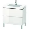 Image de Duravit L-Cube c-bonded Ensemble vertical, 2 tiroirs, sans trop-plein, 1 trou pour robinet, 800x698x480mm, LC6937O2222