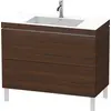 Image de Duravit L-Cube c-bonded Ensemble vertical, 2 tiroirs, sans trop-plein, 1 trou pour robinet, 1000x698x480mm, LC6938O6969