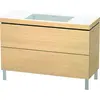 Image de Duravit L-Cube c-bonded Ensemble vertical, 2 tiroirs, sans trop-plein, sans trou pour robinetterie, 1200x698x480mm, LC6939N7171