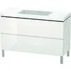 Image de Duravit L-Cube c-bonded Ensemble vertical, 2 tiroirs, sans trop-plein, sans trou pour robinetterie, 1200x698x480mm, LC6939N8585