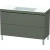 Image de Duravit L-Cube c-bonded Ensemble vertical, 2 tiroirs, sans trop-plein, sans trou pour robinetterie, 1200x698x480mm, LC6939N9090