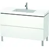 Image de Duravit L-Cube c-bonded Ensemble vertical, 2 tiroirs, sans trop-plein, 1 trou pour robinet, 1200x698x480mm, LC6939O1818