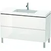 Image de Duravit L-Cube c-bonded Ensemble vertical, 2 tiroirs, sans trop-plein, 1 trou pour robinet, 1200x698x480mm, LC6939O2222