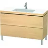 Image de Duravit L-Cube c-bonded Ensemble vertical, 2 tiroirs, sans trop-plein, 1 trou pour robinet, 1200x698x480mm, LC6939O7171