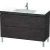 Image de Duravit L-Cube c-bonded Ensemble vertical, 2 tiroirs, sans trop-plein, 1 trou pour robinet, 1200x698x480mm, LC6939O7272