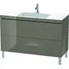 Image de Duravit L-Cube c-bonded Ensemble vertical, 2 tiroirs, sans trop-plein, 1 trou pour robinet, 1200x698x480mm, LC6939O8989