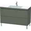 Image de Duravit L-Cube c-bonded Ensemble vertical, 2 tiroirs, sans trop-plein, 1 trou pour robinet, 1200x698x480mm, LC6939O9090