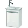 Image de Duravit Ketho meuble sous-lavabo suspendu, 400x550x285 mm, 1 porte, charnières à droite, pour ME by Starck 072343, KT6417R2222