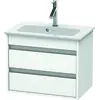 Image de Duravit Ketho bâti-support lavabo suspendu, Compact, 600x480x385 mm, 2 tiroirs, pour ME by Starck 234263, KT645201818